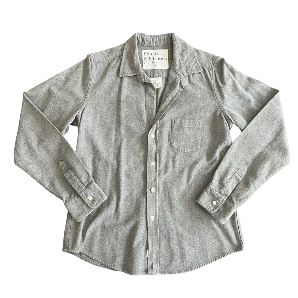 Frank & Eileen Barry Button Down Shirt Grey Sz S EUC